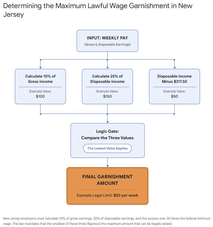 Maximum Wage Garnishment in New Jersey Maximum Wage Garnishment in New Jersey